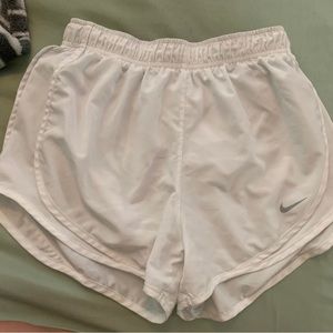 White Nike Running Shorts